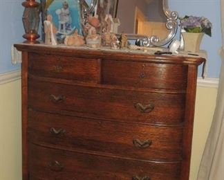Antique tiger wood chest