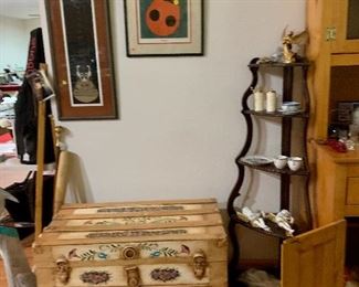 Prints
Antique Painted Trunk
Antique Corner Shelf