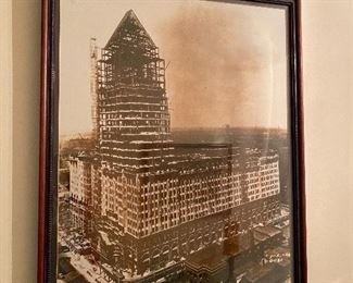 Sepia print of the iconic Fisher building