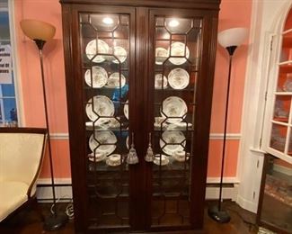 Chippendale style mahogany cabinet