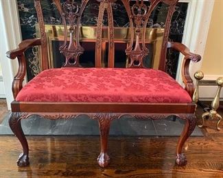 Chippendale style settee