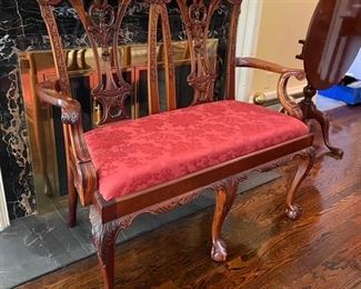 Chippendale style settee