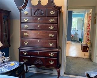 Mahogany highboy - 2 pieces