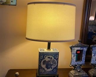 Blue & white lamp