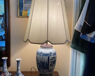 Blue & white lamp