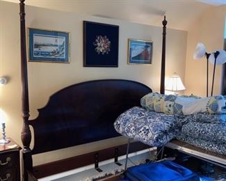 Mahogany king size poster bed