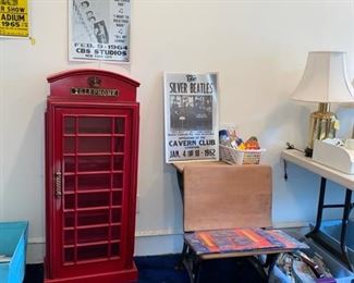 British "Telephone Booth" Display Cabinet