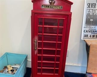 British "Telephone Booth" Display Cabinet