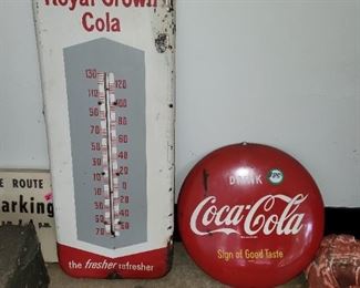 $75, Royal Crown Cola & Coca-Cola Vintage Metal Signs