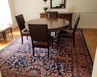 $200, Antique Oriental rug, 8' 6" x 12', some damage