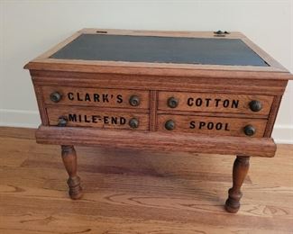 $300, Antique Clark's Spool Cabinet