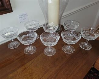 $125 for 8, or $16 ea.  Waterford Crystal Champagne/Dessert