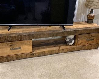 Solid pine TV cabinet.   $400