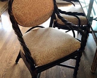6 McGuire Twisted Bamboo Chairs