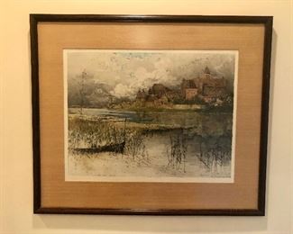 Hand Colored Etching By: Luigi Kasimir