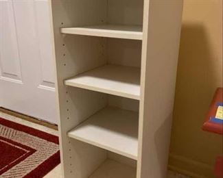 White storage unit shelf bookcase