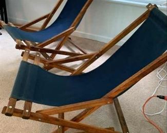 Folding beach chairs