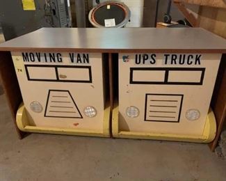 Toy Boxes - Moving Van - UPS Truck - Play Table