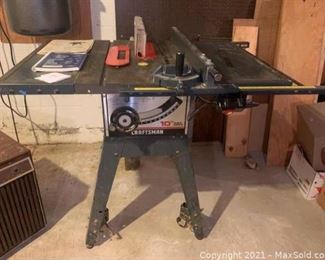Craftsman 10 inch flex drive table saw with original manuals. 