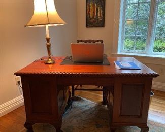Fabulous Wooden Desk and lamp