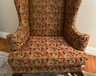 Upholstered Winged Chair
