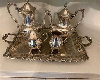 Sheridan Taunton Silversmith Coffee & Tea Set on Tray