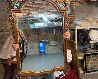 Antique Wooden Mirror