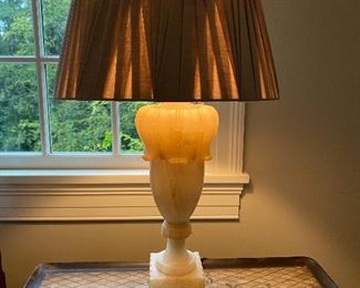 Tall Alabaster Marble Lamp
