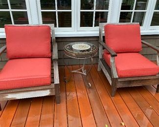 Teak Chairs with ottomans (not pictured)
