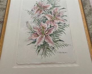 Large Framed  Art  by J. Waldman