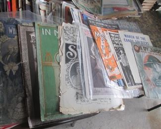 lots of vintage sheet music