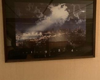 . . . a nice poster -- my guess is Detroit Tigers winning World Series at venerable Tiger Stadium -- can you say, "Bye-bye Padres, go back to San Diego!