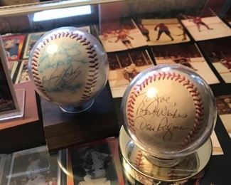 . . . Dave Rozema and Barbaro Garbey autographed balls