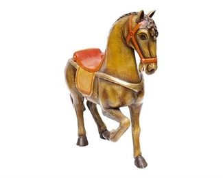 Sergio Bustamante, Carnival horse (1981), paper mache, with certificate of authenticity
52"h x 48"w x 16"d