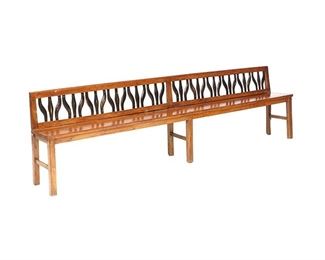 9 Long Vintage Hallway Bench, vintage
30"h x 114"w x 14"d