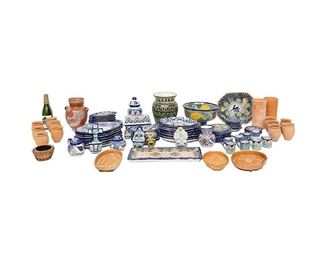 Collection of Approx. 70 pieces of vintage Mexican pottery