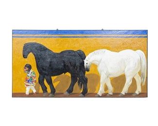 Giampaolo Tomassetti, "La Nina de los Caballos",
frame: 49"h x 96.5"w