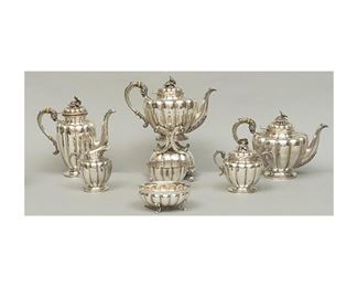 Magnificent Sanborns Mexico sterling eight piece coffee and tea hollowware set