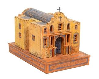 Roberto Cardinale, titled "Mission San Antonio de Valero, The Alamo," wood carving