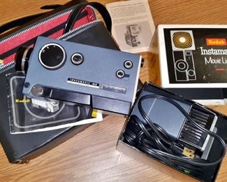 Vintage Instamatic movie camera and light