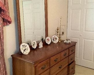 Country dresser with mirror