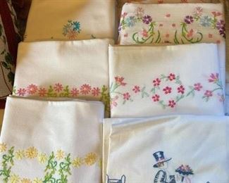 Hand embroidered pillow slips