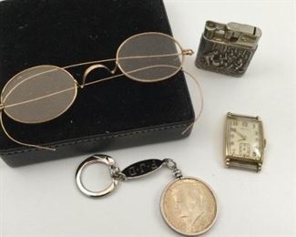Vintage Mens Items And Antique Spectacles