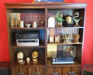 Bookshelf is 5' x 76" tall x 15" deep. Sturdy