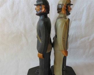 Cast Iron Civil War Soldier Bookends Lot