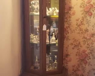 Curio with light, accessories