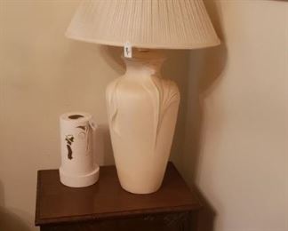 Side table, lamp