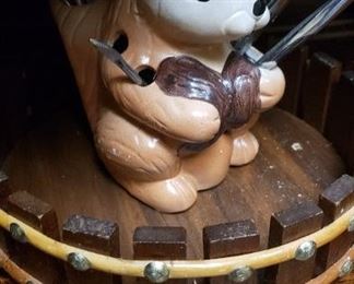 Squirrel, bowl, nut cracker set