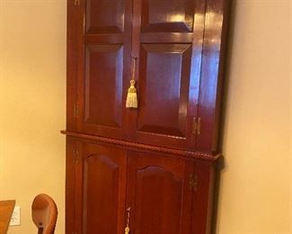 Willett Cherry corner cabinet