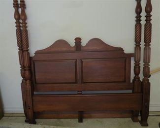 CHERRY KING SIZE BED WITH RAILS.